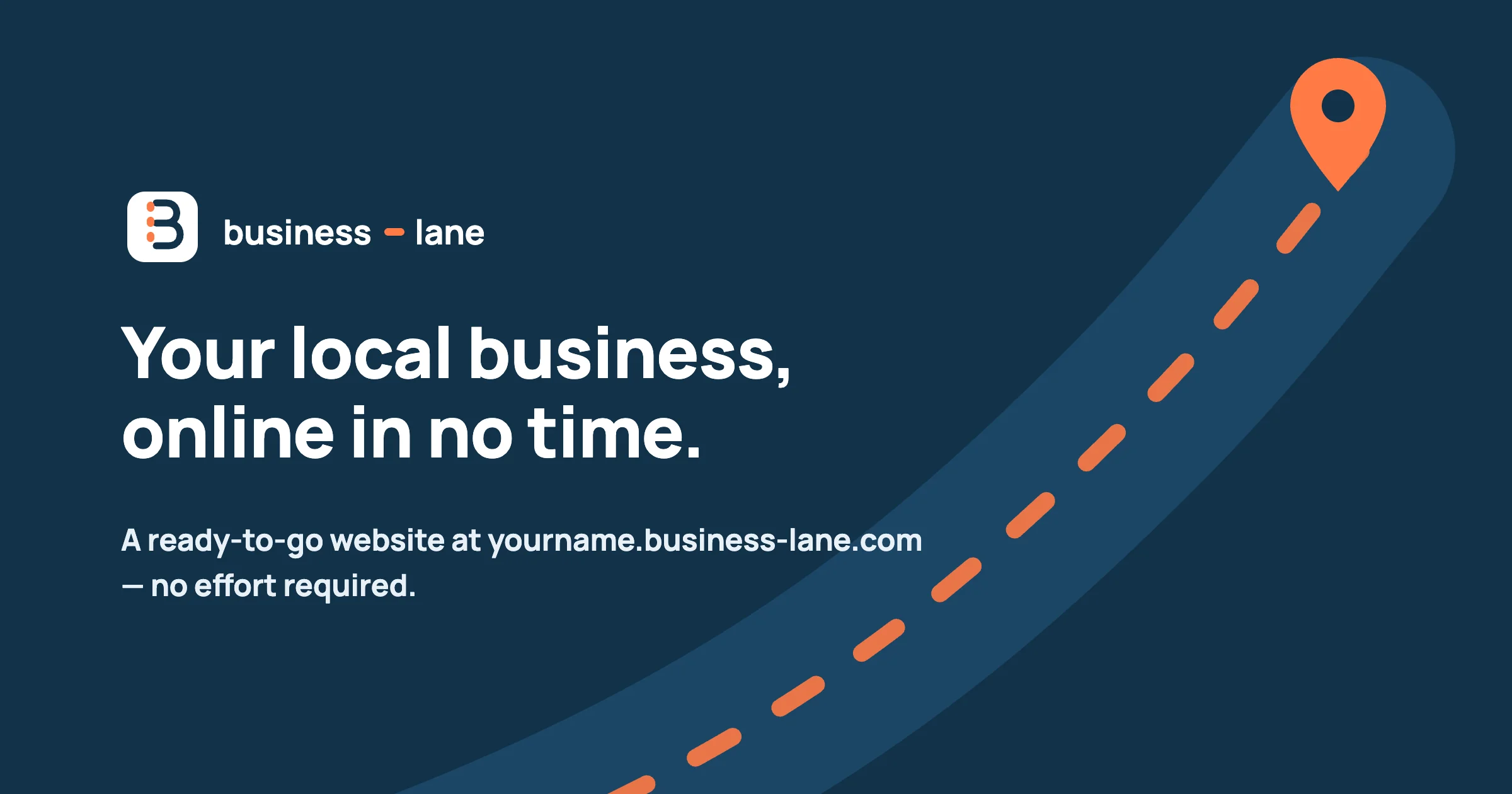 Business Lane — your local business, online in no time, at yourname.business-lane.com