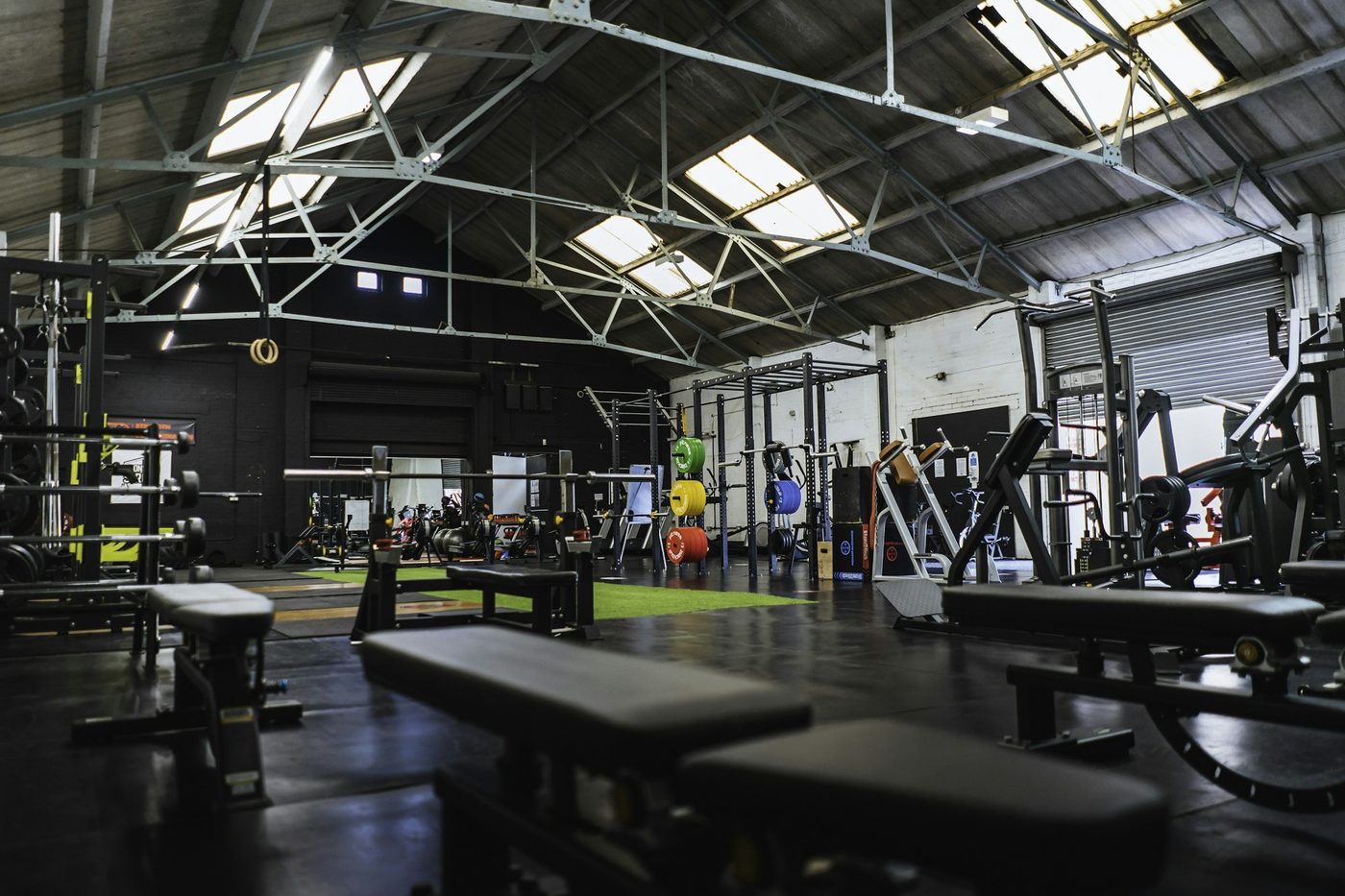 The platform end of the room