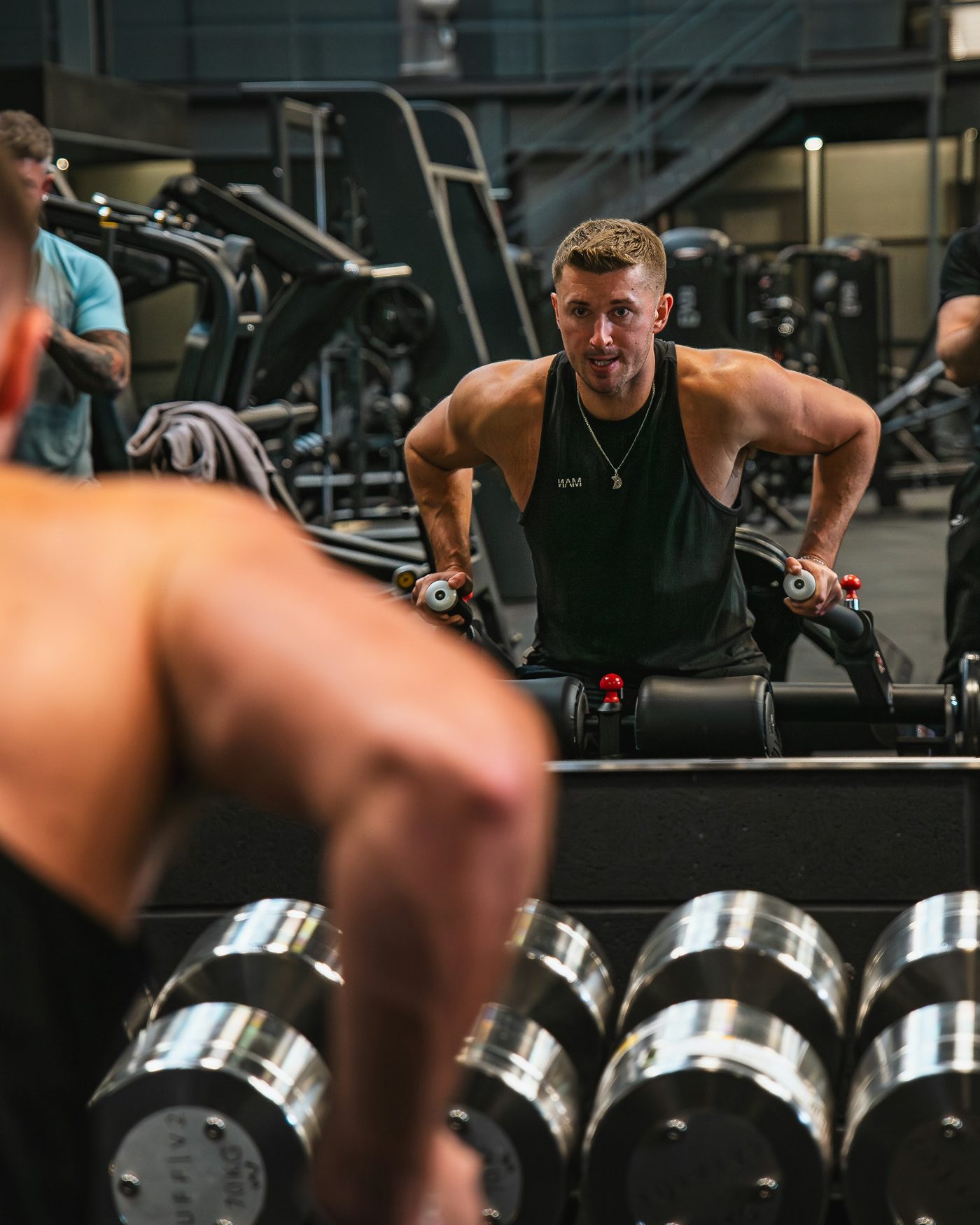 A man training at a fitness studio